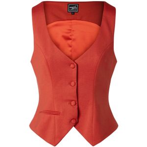 Gilet dames - Glamour Bunny Business Babe - Rood/Oranje - Maat L