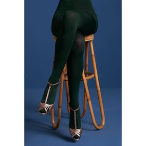 King Louie - Panty - Donkergroen - 120 denier - Verstevigd Kruisje