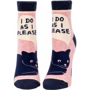 Blue Q - I Do As I Please - Enkelsokken - Blauw/Roze