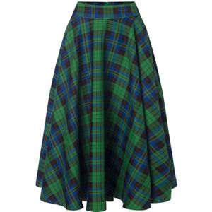 Swing rok - Banned Retro - Blauw/Groen