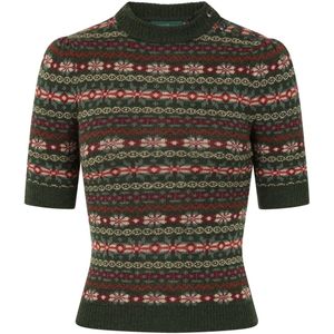 Top - Emmy Design - Donkergroen/Multicolour