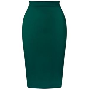 Strakke rok - Vintage Chic for Topvintage - Groen/Donkergroen