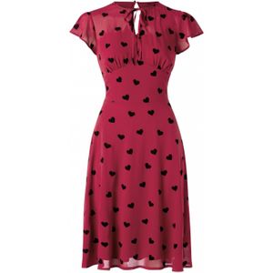 Swing jurk - Vixen (Rood/Roze)