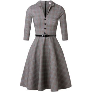 Swing jurk - Vintage Chic for Topvintage - Zwart/Wit