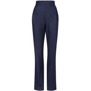 Pantalon dames - Vintage Diva - Donkerblauw