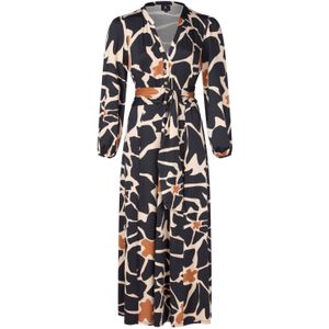 Maxi jurk - K-Design - Donkerblauw/Beige