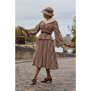 Swing rok - Miss Candyfloss - Bruin/Beige