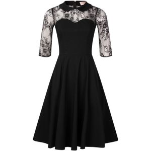 Swing jurk - Topvintage Boutique Collection - Zwart