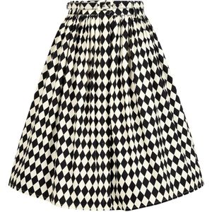 Swing rok - Banned Retro - Zwart/Wit