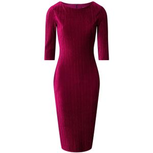 Strakke jurk - Vintage Chic for Topvintage - Rood/Bordeauxrood