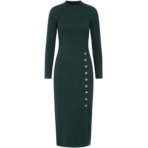 Effen jurk - K-Design - Groen/Donkergroen