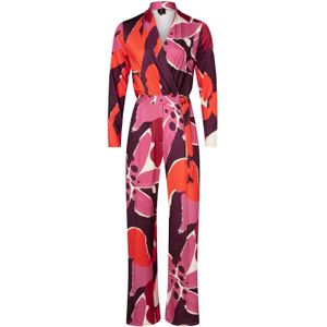 Jumpsuit - K-Design - Rood/Bordeauxrood/Multicolour - Maat M