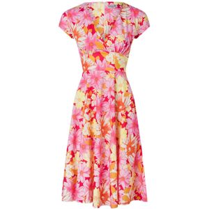 Swing jurk - Vintage Chic for Topvintage (Roze/Oranje)