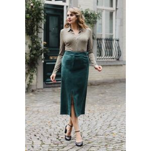 Surkana - Tammy - Midi Rok - Flessengroen - Aansluitend Model