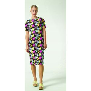 Strakke jurk - Minueto (Zwart/Multicolour)