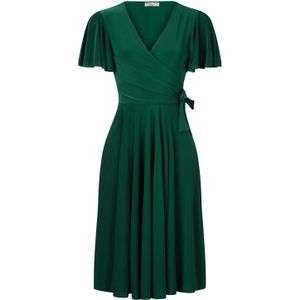 Swing jurk - Vintage Chic for Topvintage - Groen/Donkergroen