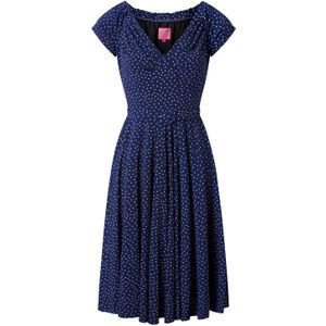 Swing jurk - Glamour Bunny - Blauw/Donkerblauw - Maat XXL