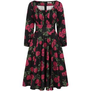 Swing jurk - Banned Retro - Zwart/Rood