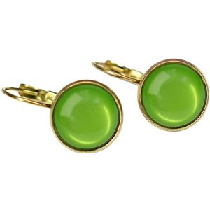 Oorbellen dames - Urban Hippies - Groen/Goud - Maat One size