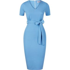 Strakke jurk - Vintage Chic for Topvintage - Lichtblauw/Blauw/Pastel - Maat 12
