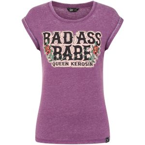 T-shirt dames - Queen Kerosin - Paars
