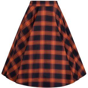 Swing rok - Banned Retro - Blauw/Oranje