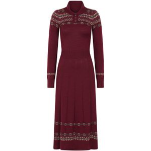 A-lijn jurk - Emmy Design - Rood/Bordeauxrood/Multicolour