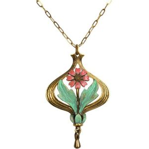 Ketting dames - Urban Hippies - Blauw/Roze/Goud - Maat One size