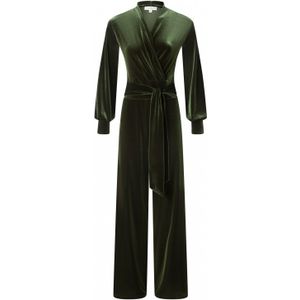 Jumpsuit - Very Cherry - Olijfgroen - Velours