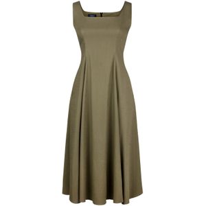 Swing jurk - Femkit - Groen/Olijfgroen - Maat 38
