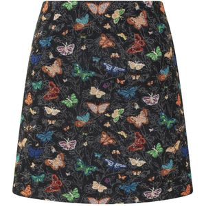 A-lijn rok - Louche - Zwart/Multicolour