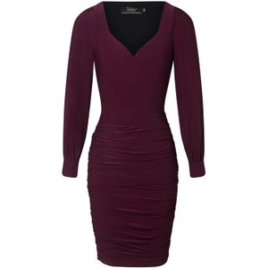 Vintage Diva - Abigail - A-lijn Jurk - Rood/Bordeauxrood