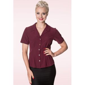 Blouse dames - Banned Retro - Rood/Bordeauxrood