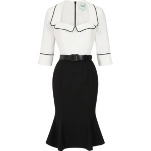 Strakke jurk - Glamour Bunny - Zwart/Wit