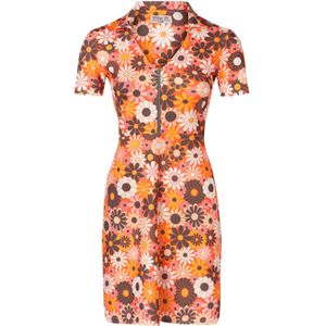 A lijn jurk - Vintage Chic for Topvintage (Oranje/Multicolour)