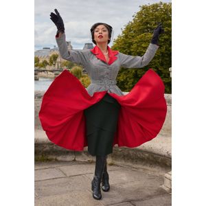 Swing jurk - Miss Candyfloss - Zwart/Wit/Rood/Multicolour