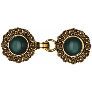 Broche - Urban Hippies - Groen/Donkergroen/Goud