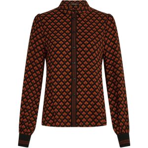 Blouse dames - King Louie - Zwart/Oranje