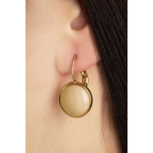 Oorbellen dames - Urban Hippies - Beige/Goud - Maat One size