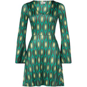 Swing jurk - Vintage Chic for Topvintage - Turquoise/Multicolour - Maat 18