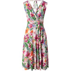 Swing jurk - Vintage Chic for Topvintage (Wit/Multicolour)