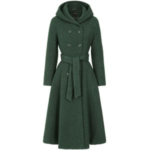 Mantel dames - Topvintage Boutique Collection - Groen/Donkergroen