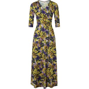 Maxi jurk - Vintage Chic for Topvintage - Paars/Geel/Multicolour