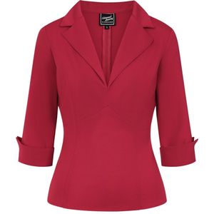 Top - Glamour Bunny Business Babe - Rood/Bordeauxrood
