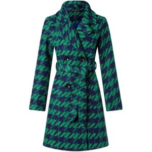 Mantel dames - Smashed Lemon - Blauw/Groen/Multicolour - Maat XS