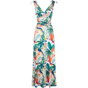 Maxi jurk - Vintage Chic for Topvintage - Wit/Multicolour - Maat 8