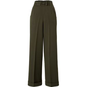 Pantalon dames - Banned Retro - Groen/Donkergroen/Olijfgroen - Maat S