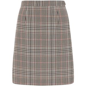 A-lijn rok - Glamour Bunny Business Babe - Beige/Multicolour