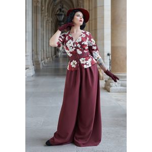 Jumpsuit - Miss Candyfloss - Rood/Bordeauxrood/Multicolour