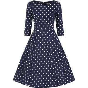 Swing jurk - Hearts & Roses - Blauw/Donkerblauw/Multicolour